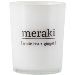 Meraki Scented Candle 5,5 x 6,7 cm - White Tea & Ginger